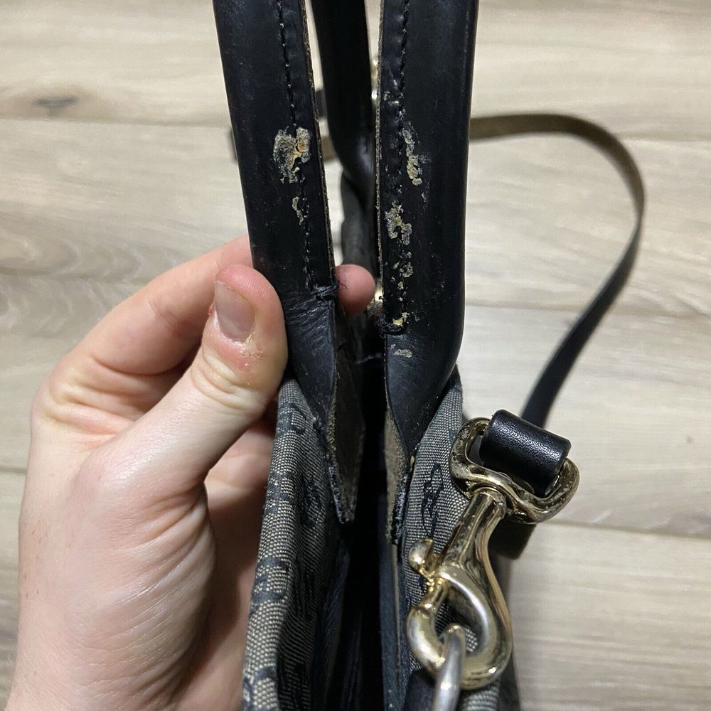 DOONEY & BOURKE HANDBAG/PURSE Classic Vintage DB Logo - Black And‎ Gray Mini - Picture 10 of 10